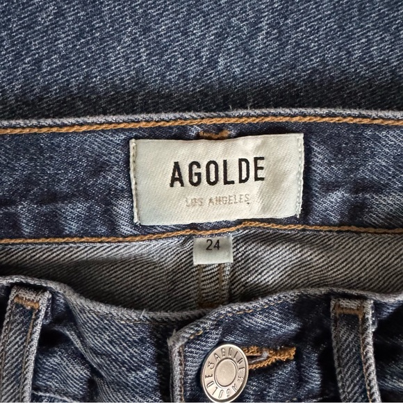 AGOLDE Clara Baggy Low Rise Wide Leg Organic Jeans Size 24 - Picture 8 of 10